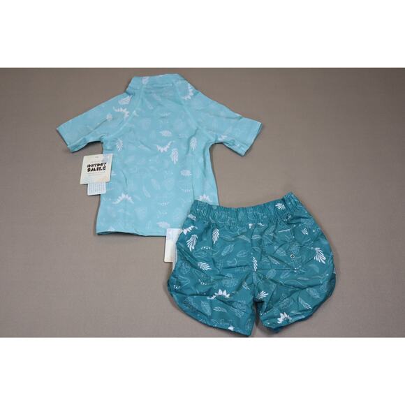 Dot Dot Smile Boys Dino Short Sleeve Swim Set Size 5/6 - Picture 2 of 4